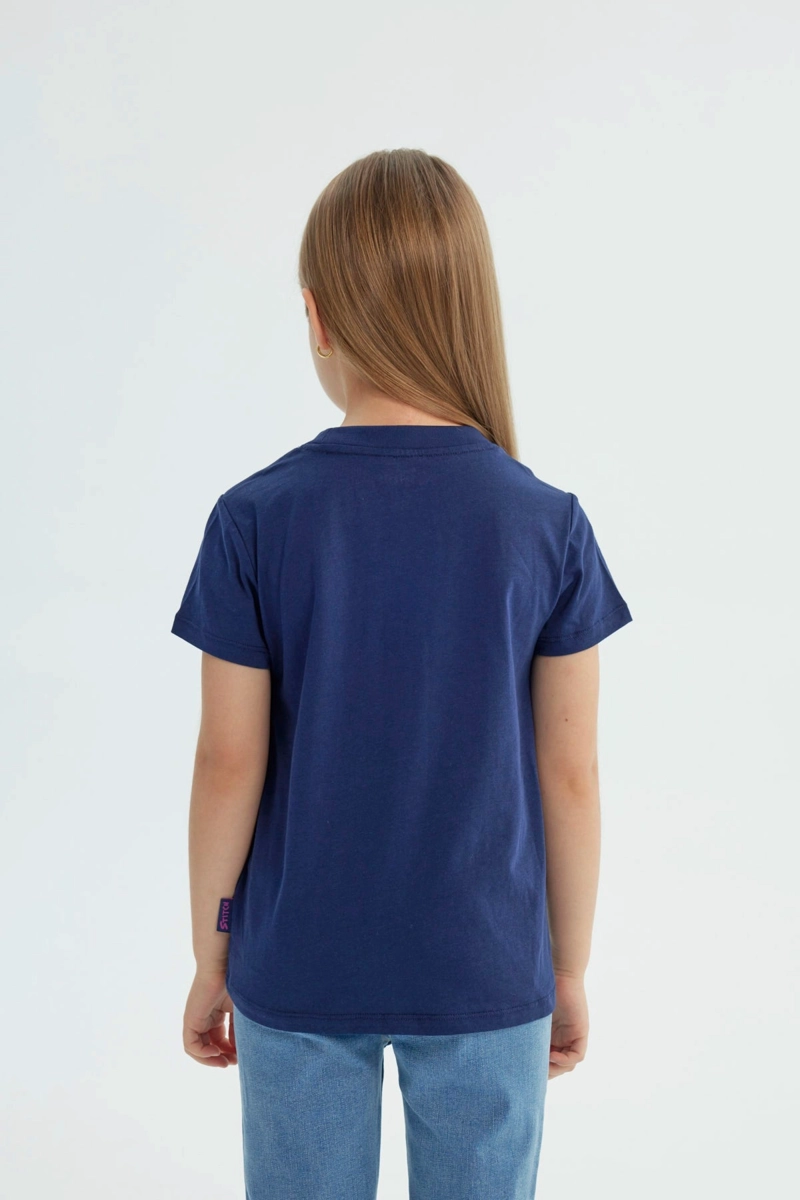 POLERA NIÑA LILO AND STITCH AZUL MARINO - 3