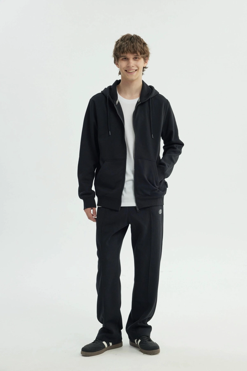 POLERON HOMBRE REGULAR NEGRO - 4
