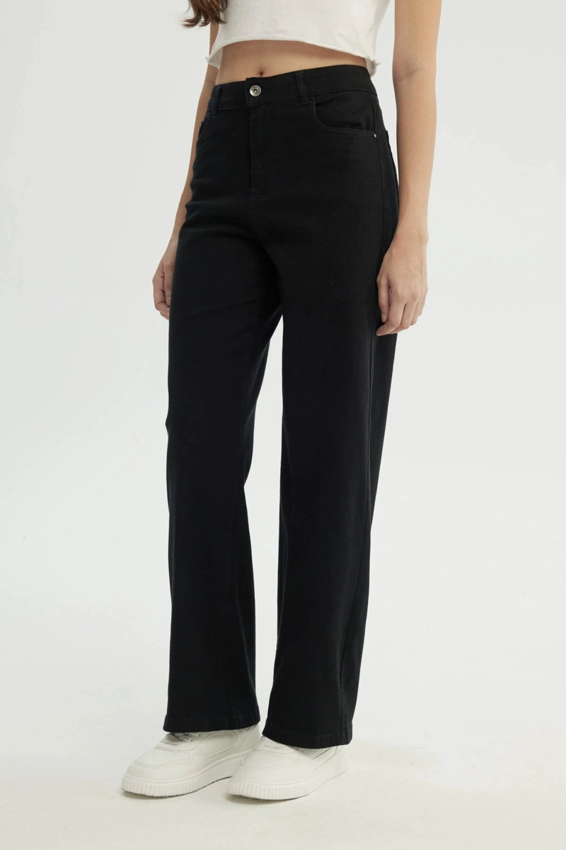 JEANS MUJER CALCE RECTO NEGRO - 2