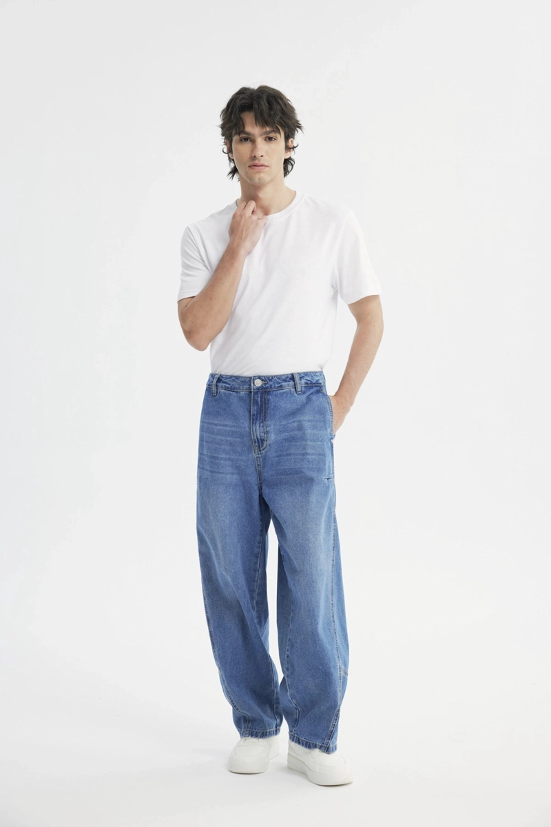 JEANS BAGGY HOMBRE AZUL CLARO - 4
