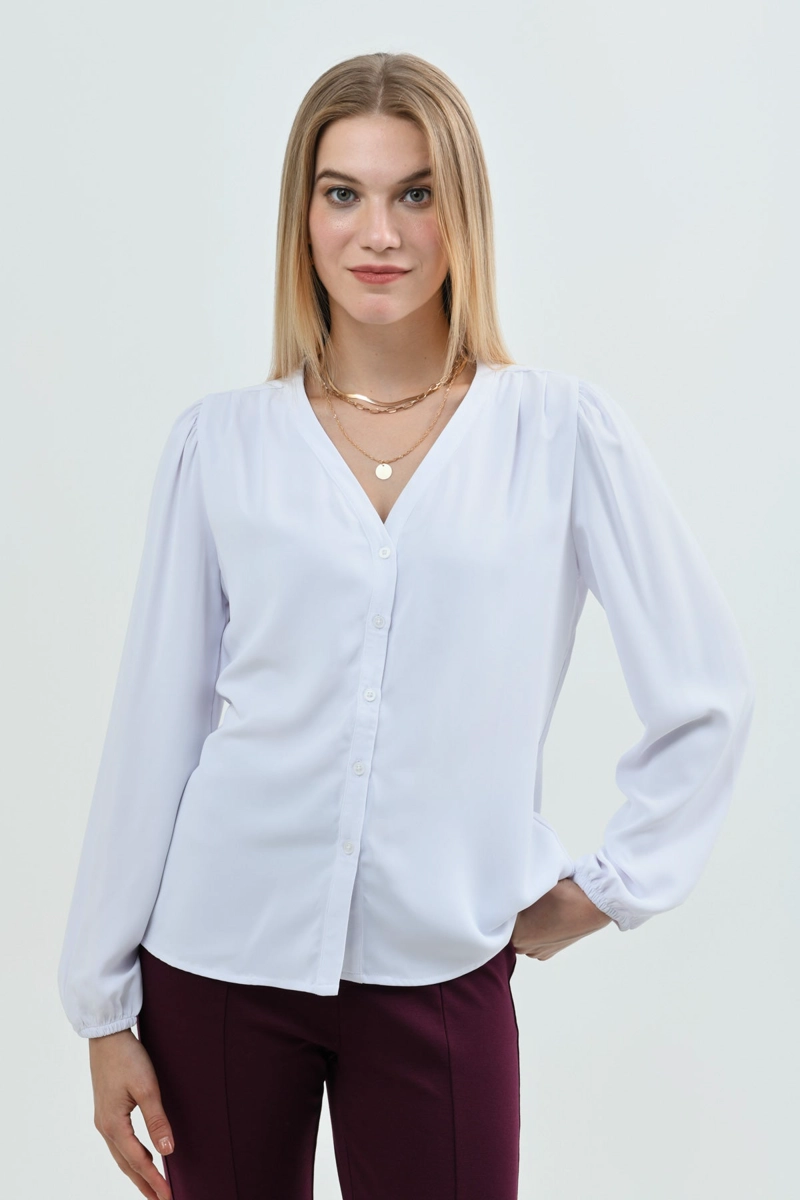 BLUSA MUJER REGULAR BLANCO - 1