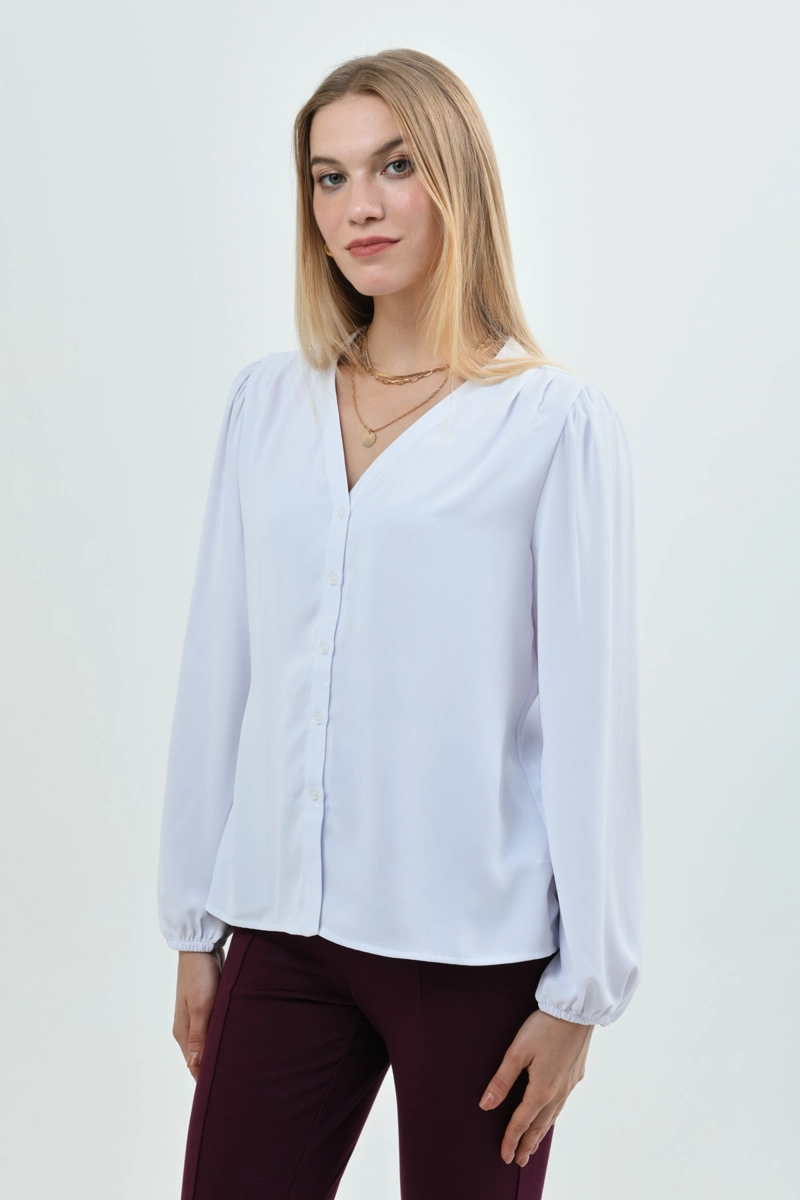 BLUSA MUJER REGULAR BLANCO - 2