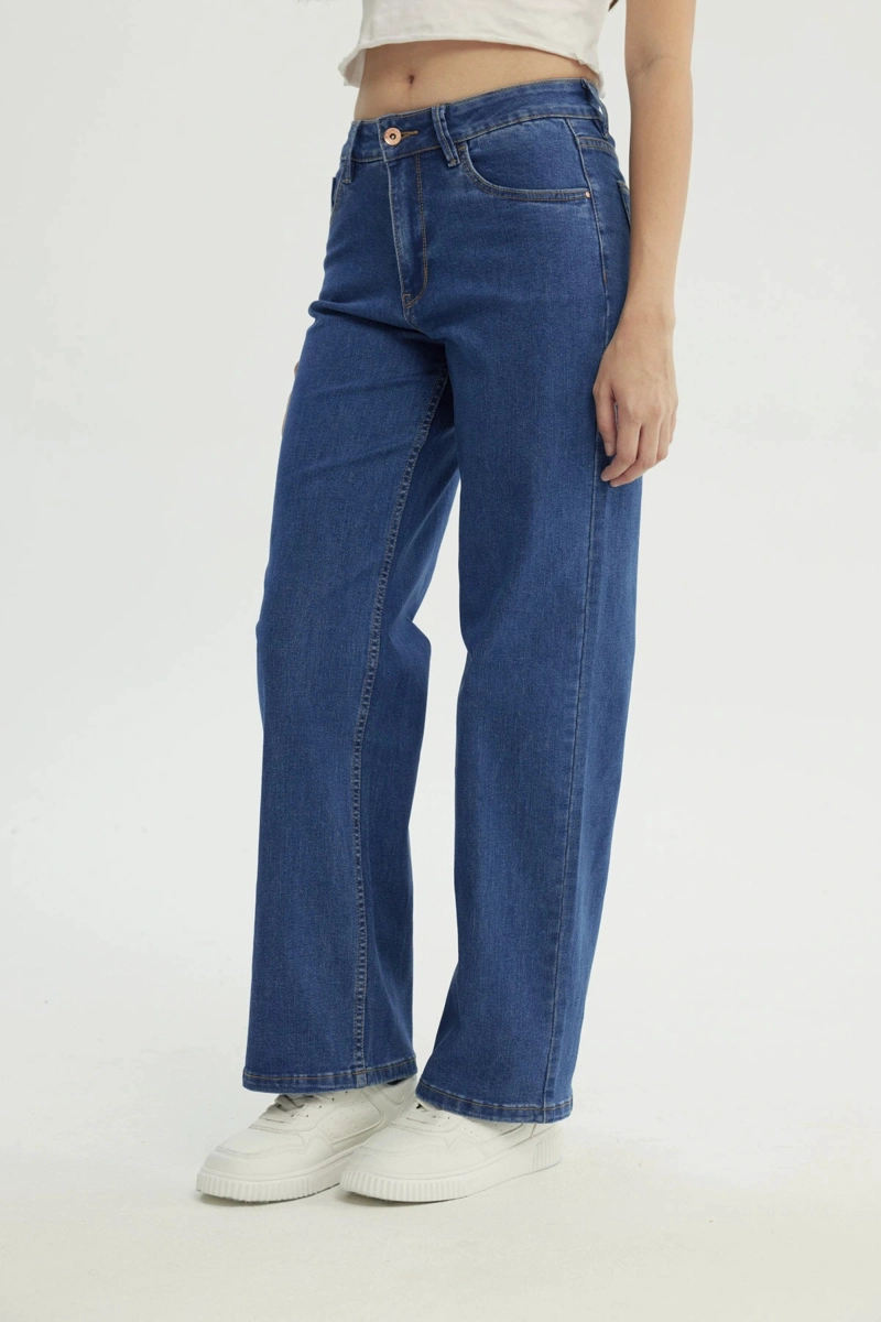 JEANS MUJER CALCE RECTO AZUL OSCURO - 2