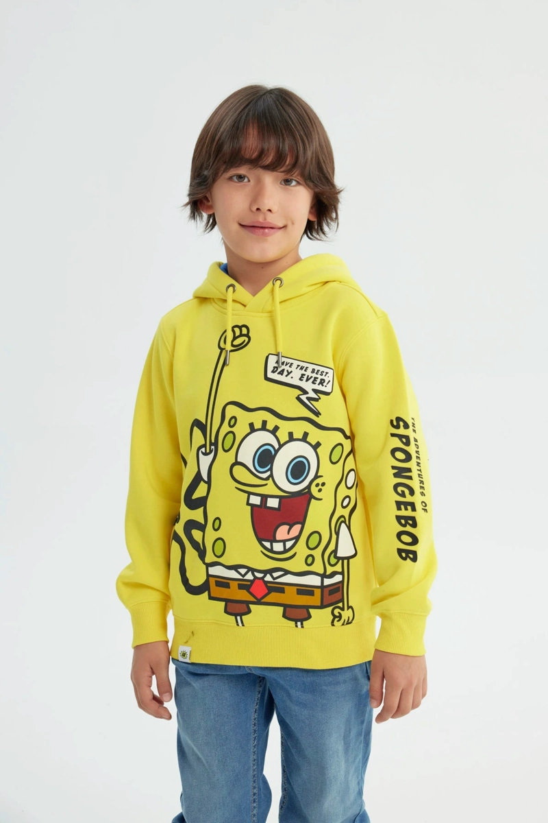 POLERON NIÑO BOB ESPONJA AMARILLO - 1