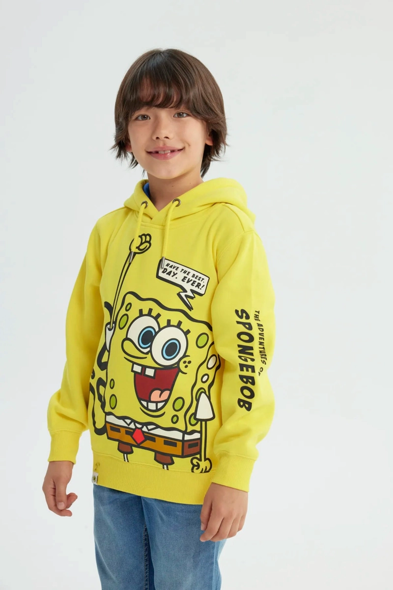 POLERON NIÑO BOB ESPONJA AMARILLO - 2