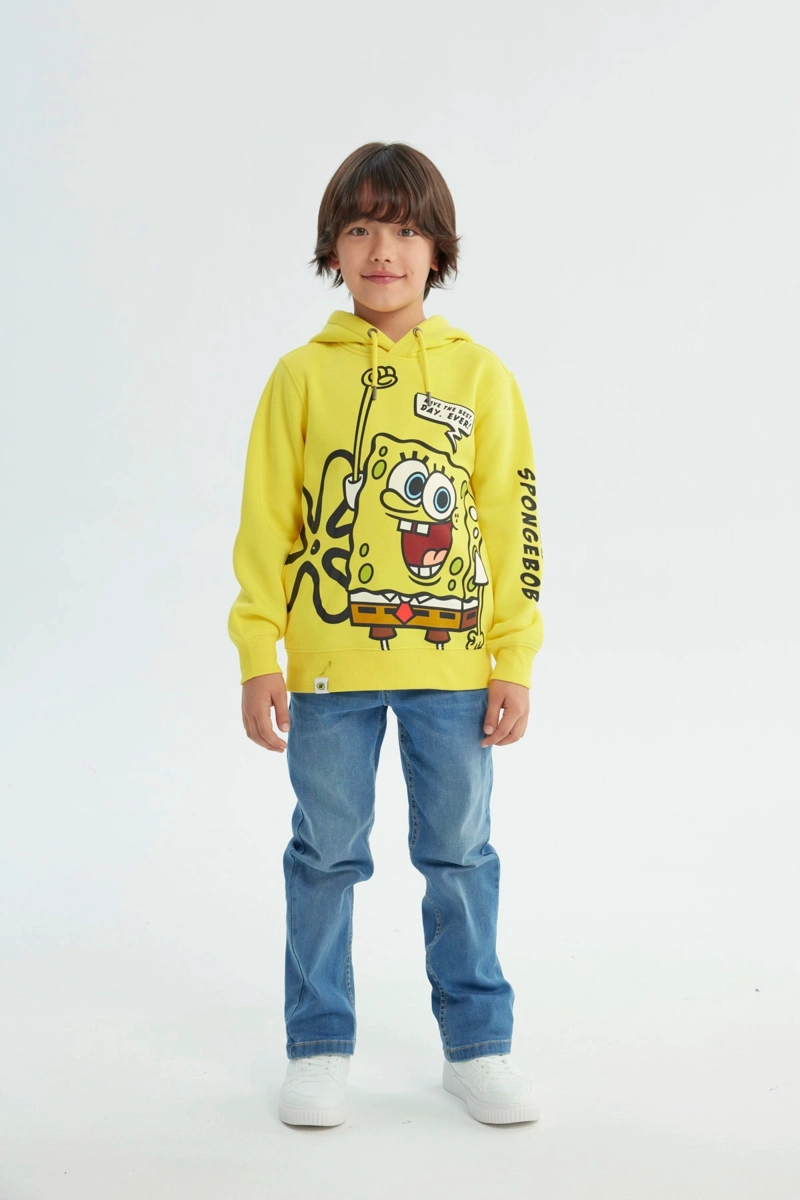 POLERON NIÑO BOB ESPONJA AMARILLO - 4