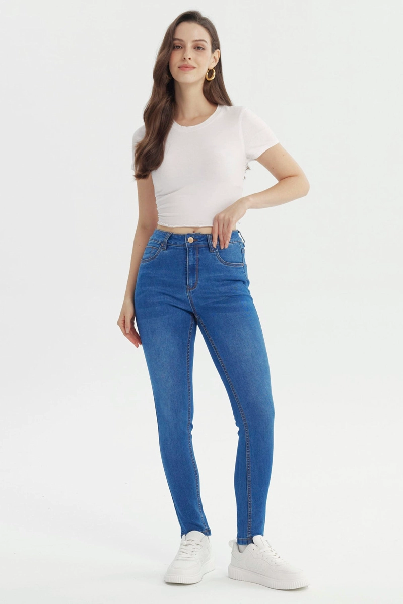 JEANS MUJER SUPER SKINNY ESTELA AZUL - 4