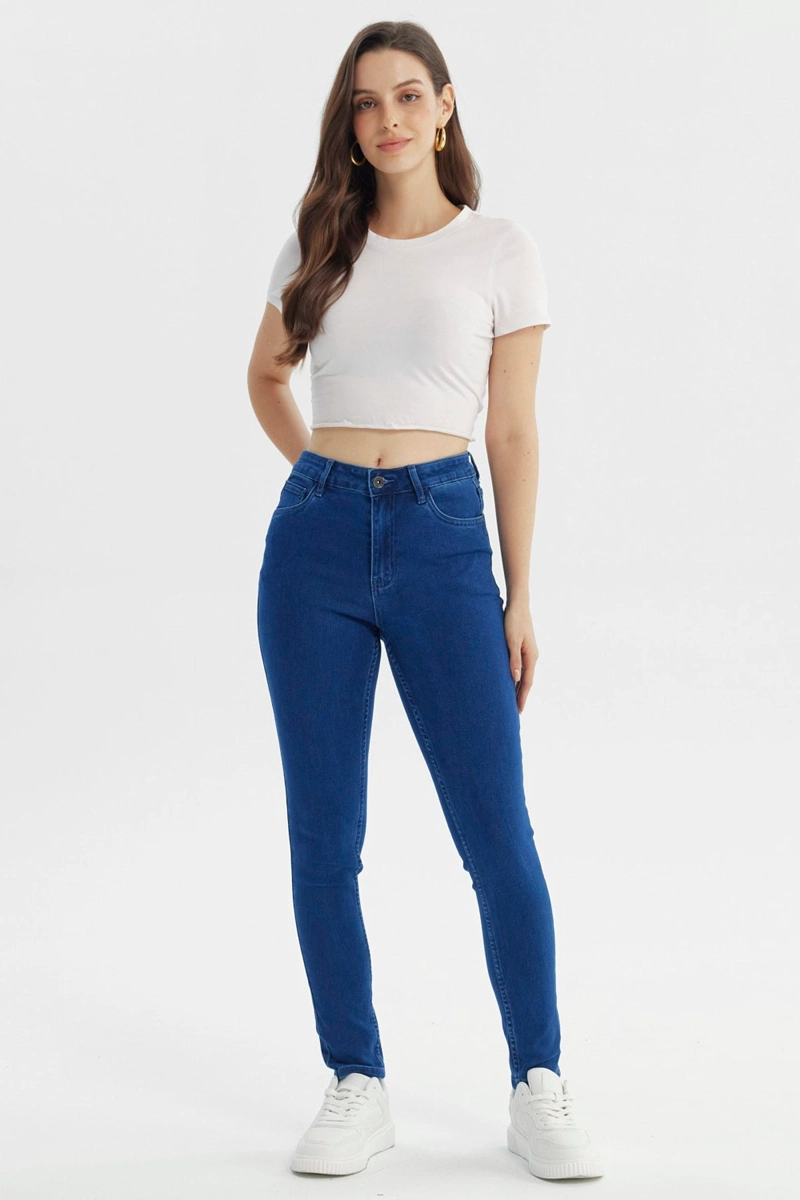 JEANS MUJER SUPERSKINNY AZUL - 4
