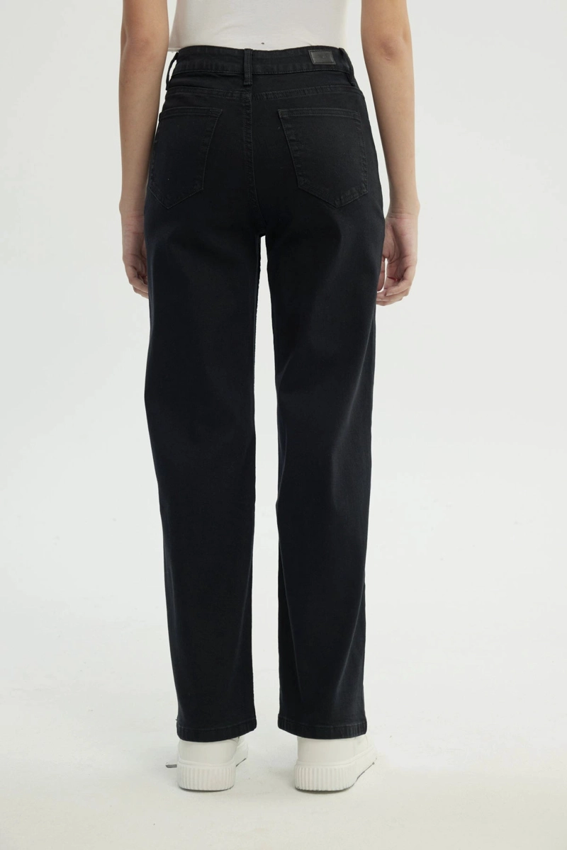 JEANS MUJER CALCE RECTO NEGRO - 3
