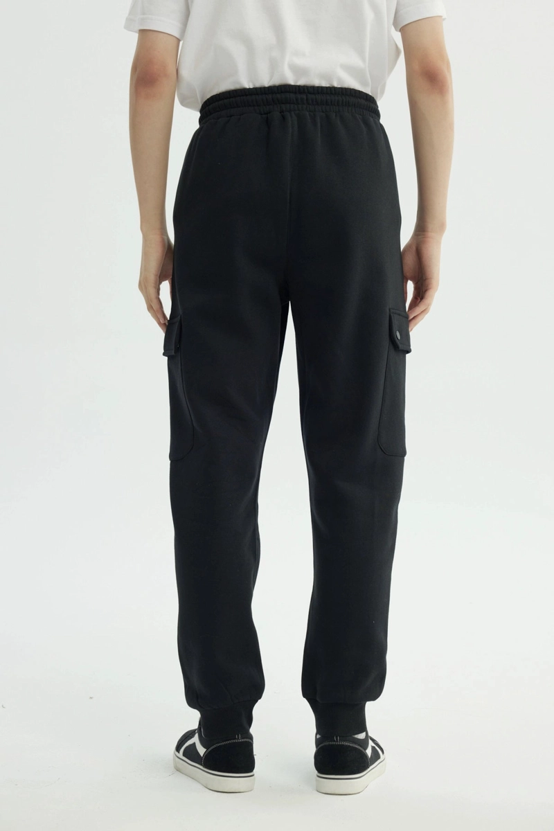 PANTALON BUZO HOMBRE CLASICO NEGRO - 3