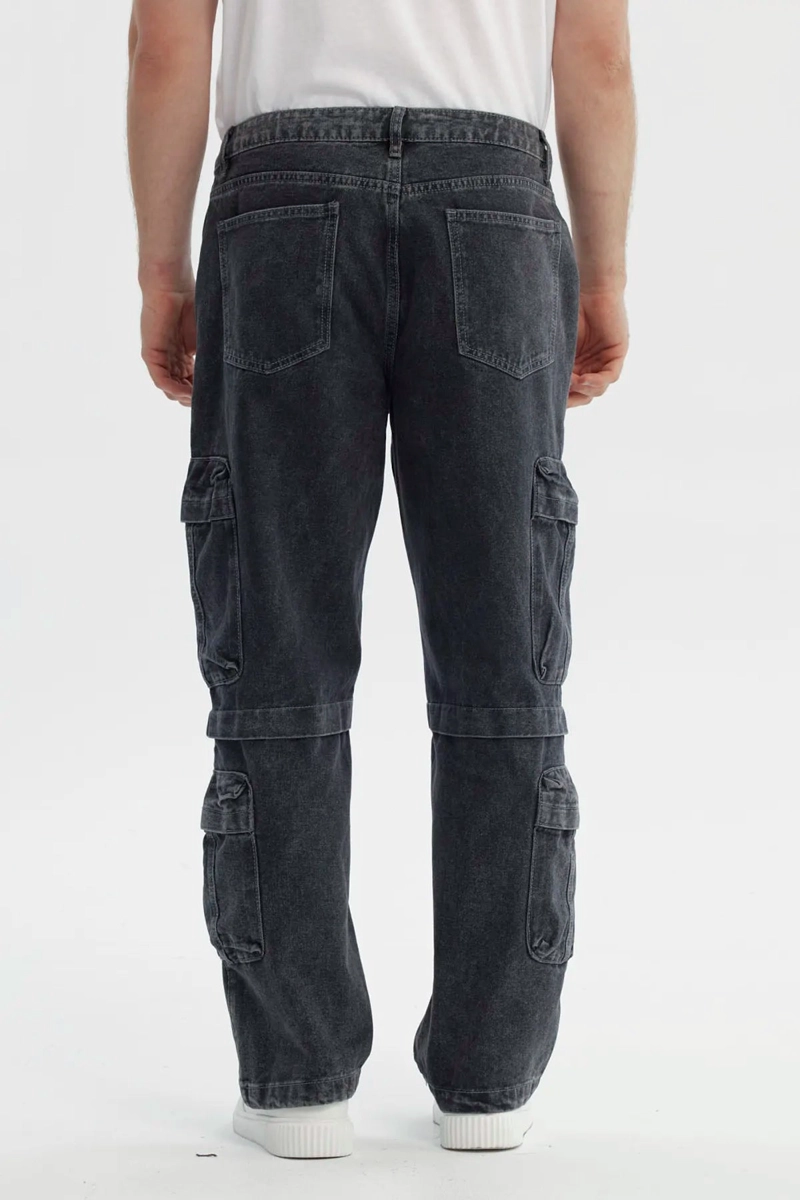 JEANS HOMBRE CALCE RECTO GRIS - 3