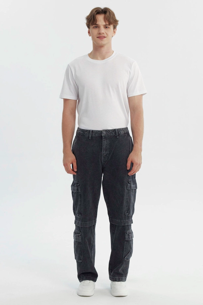 JEANS HOMBRE CALCE RECTO GRIS - 4