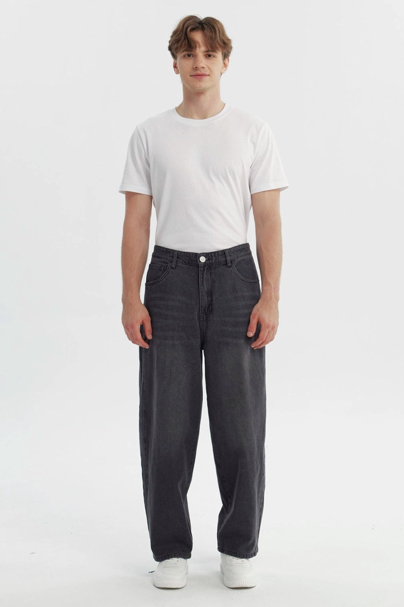 JEANS HOMBRE STRAIGHT GRIS CLARO - 4
