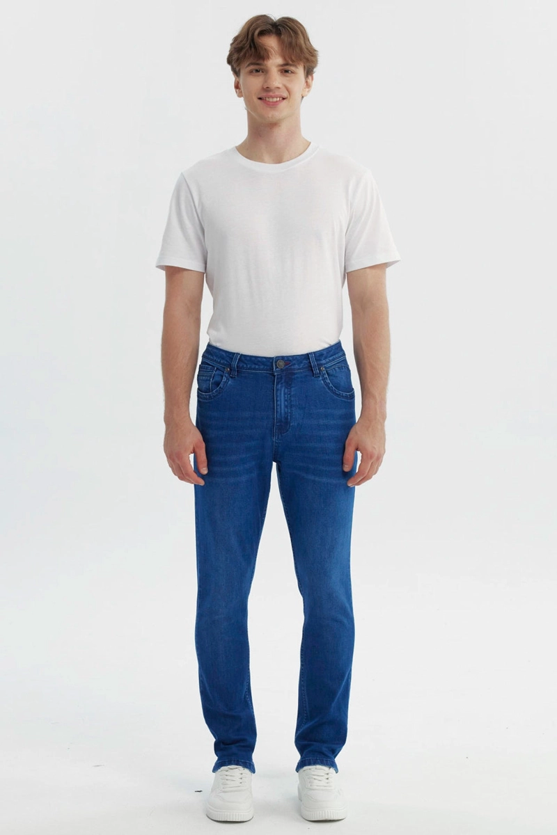 JEANS HOMBRE SLIM AZUL OSCURO - 4