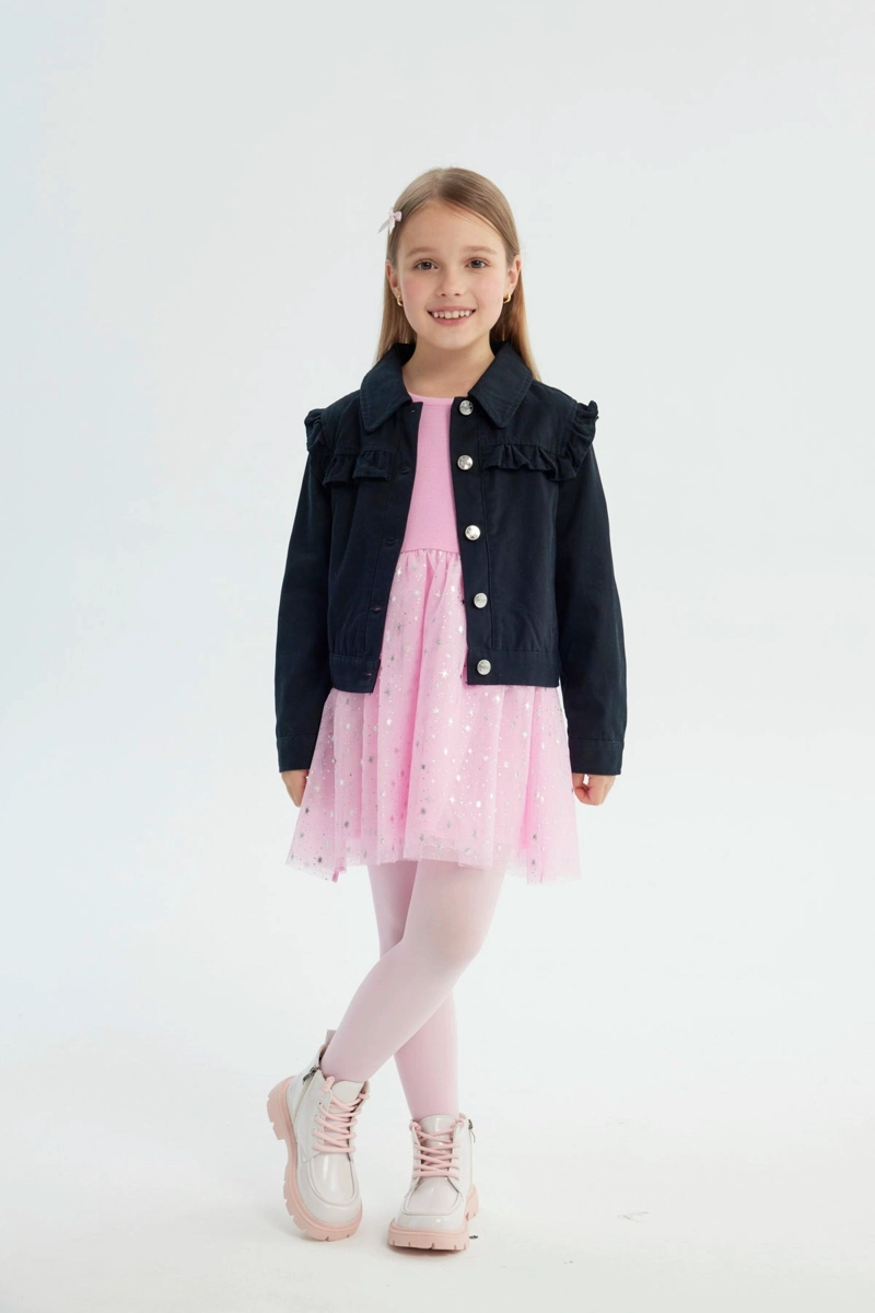 CHAQUETA NIÑA SLIM NEGRO - 4
