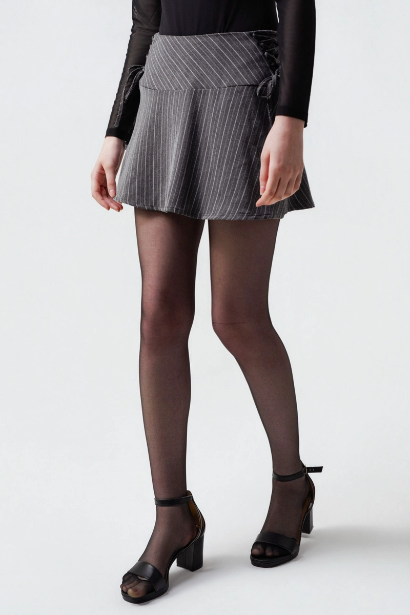 FALDA MUJER JUVENIL GRIS - 2