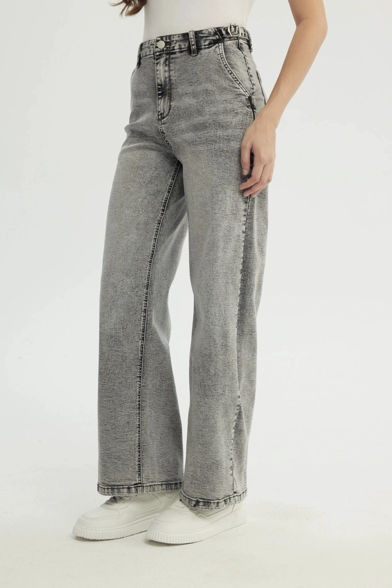 JEANS MUJER CALCE RECTO GRIS - 2