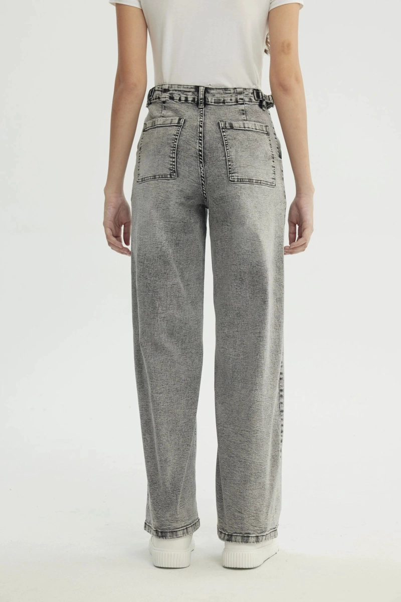 JEANS MUJER CALCE RECTO GRIS - 3