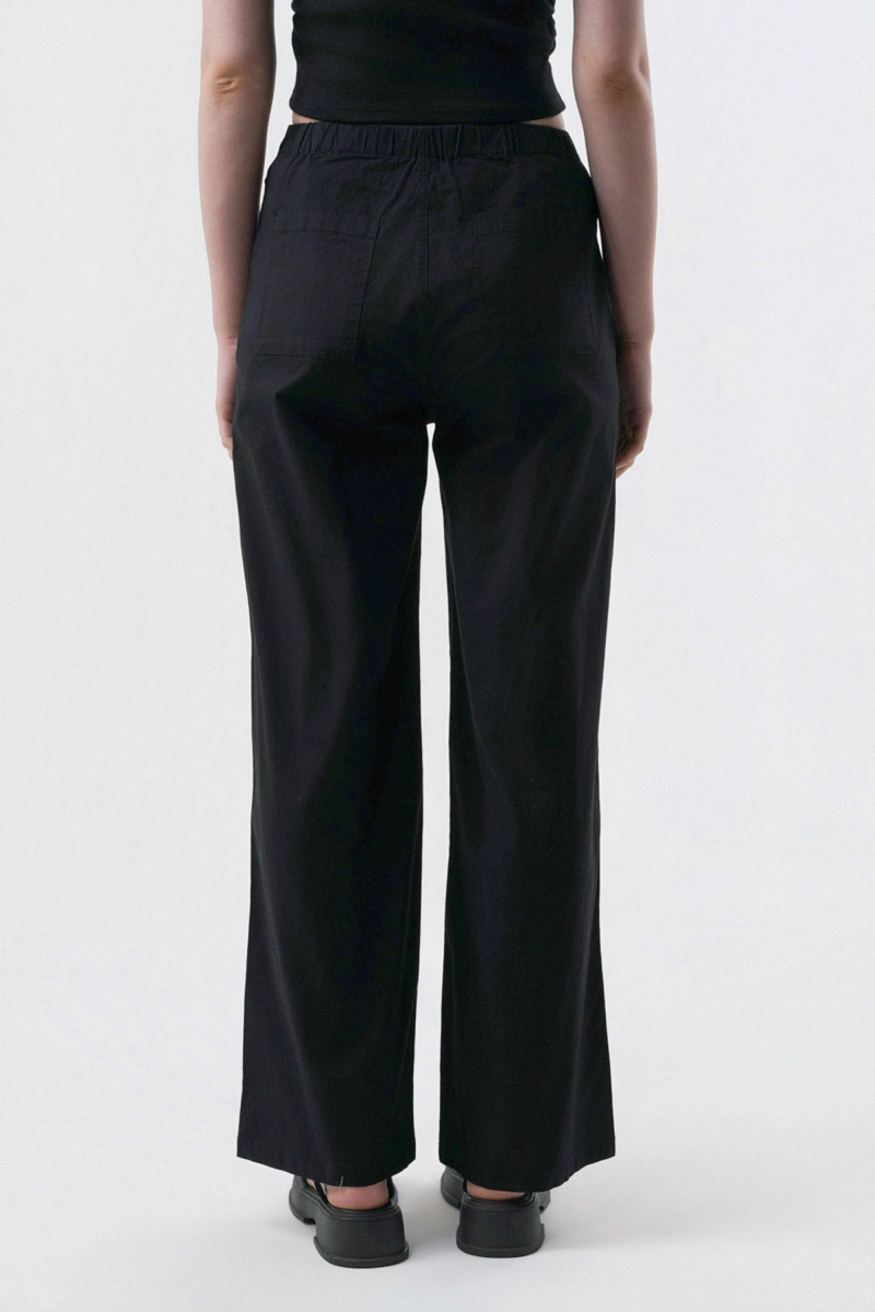 PANTALON MUJER WIDE LEG NEGRO - 3