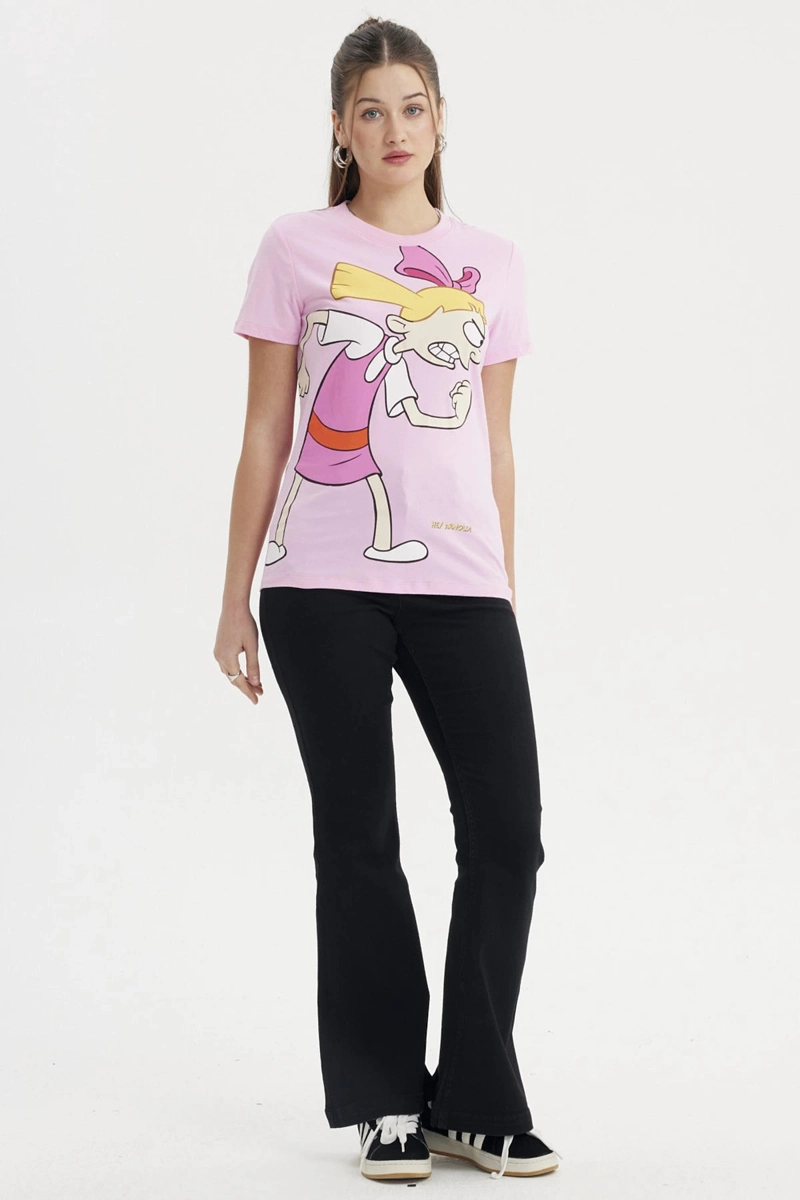 POLERA MUJER SLIM FIT ROSADO - 4