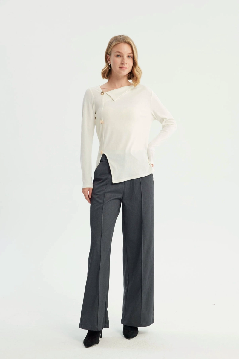 POLERA MUJER REGULAR CREMA - 4