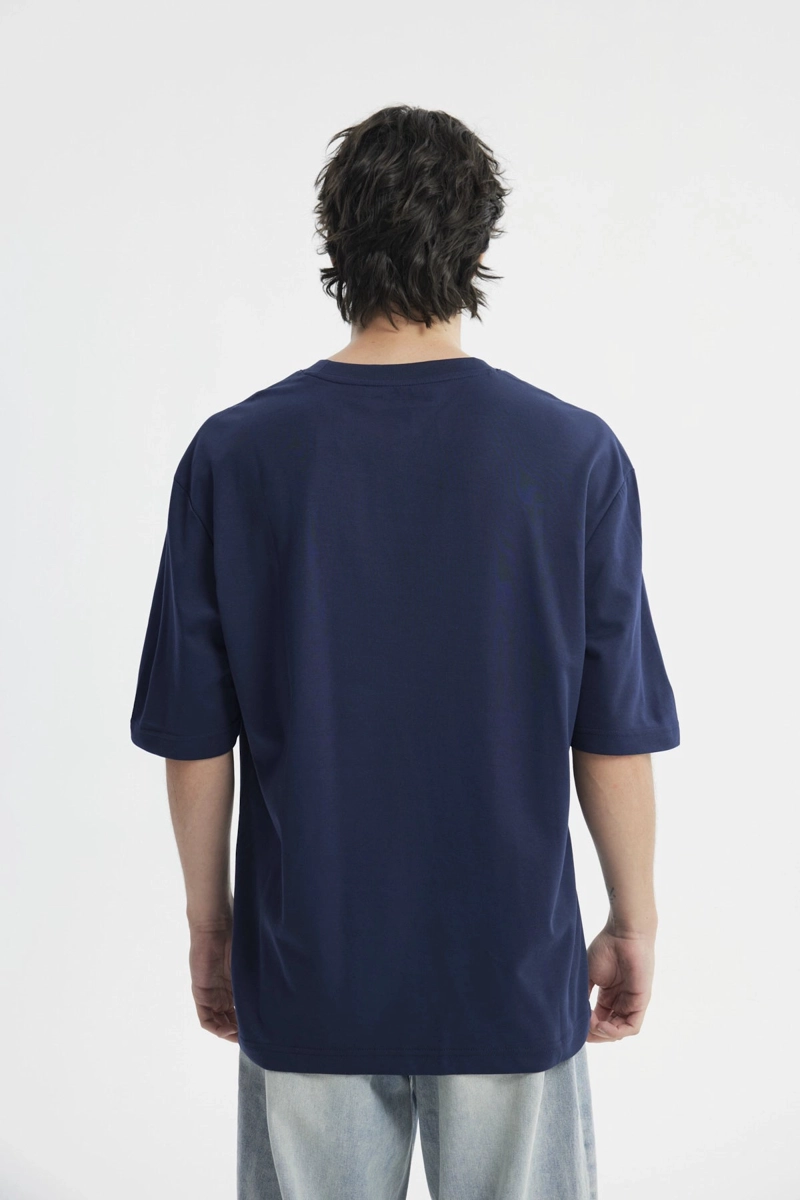 POLERA HOMBRE OVERSIZE AZUL MARINO - 2