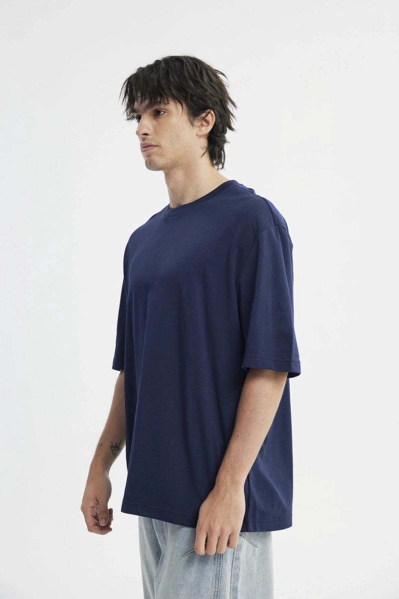 POLERA HOMBRE OVERSIZE AZUL MARINO - 3