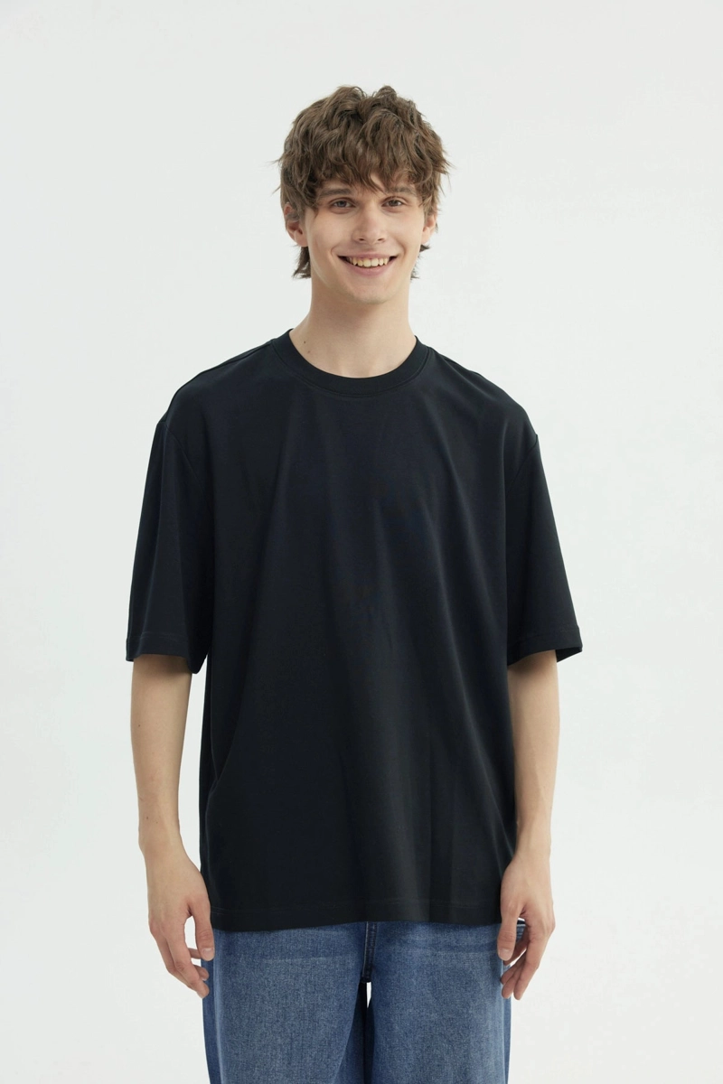 POLERA HOMBRE OVERSIZE NEGRO - 1