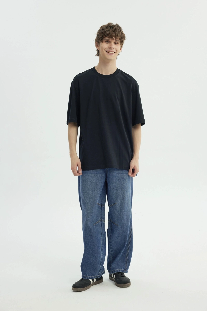 POLERA HOMBRE OVERSIZE NEGRO - 4