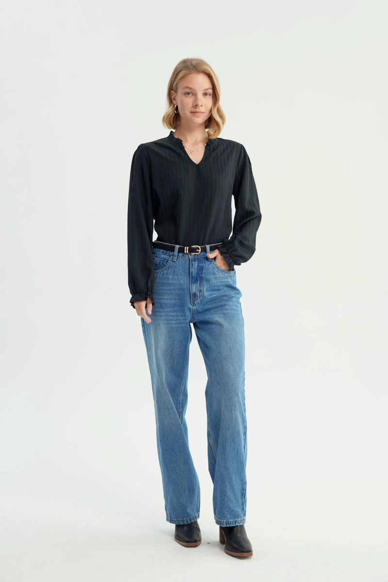 BLUSA MUJER REGULAR NEGRO - 4