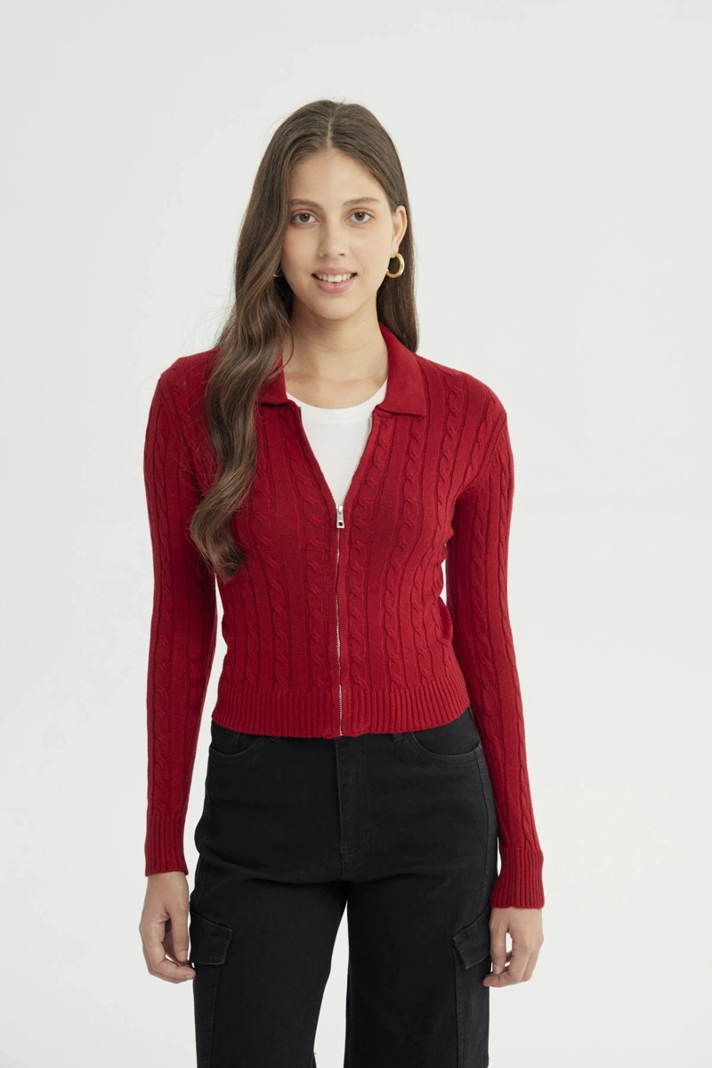 SWEATER MUJER SLIM ROJO - 1