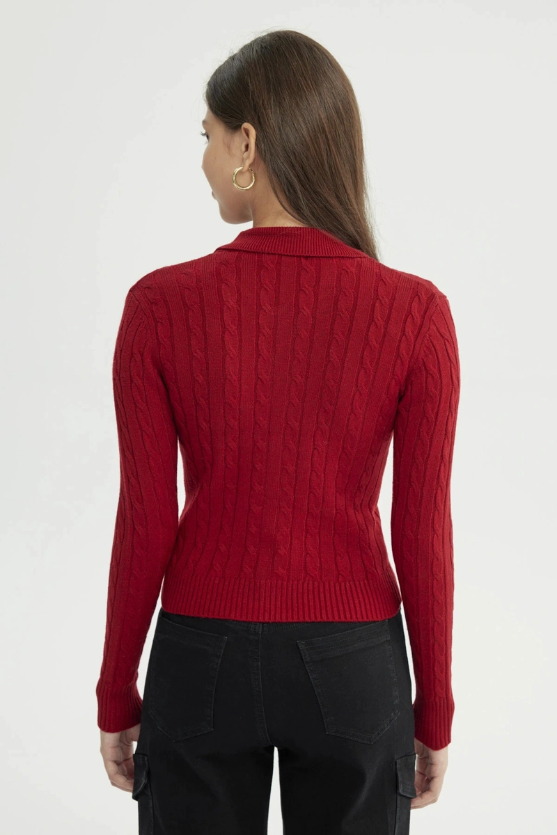 SWEATER MUJER SLIM ROJO - 3