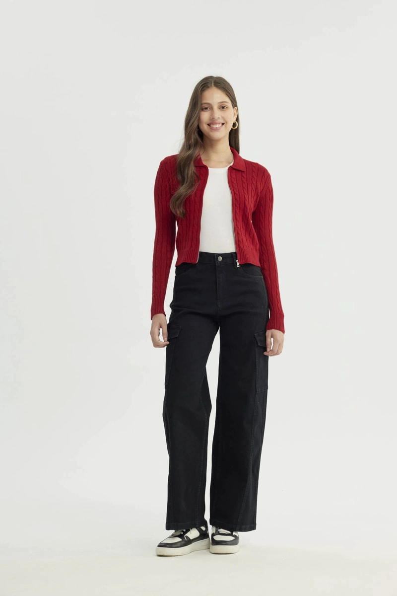 SWEATER MUJER SLIM ROJO - 4