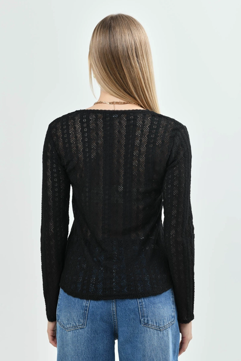 POLERA MUJER SLIM NEGRO - 3