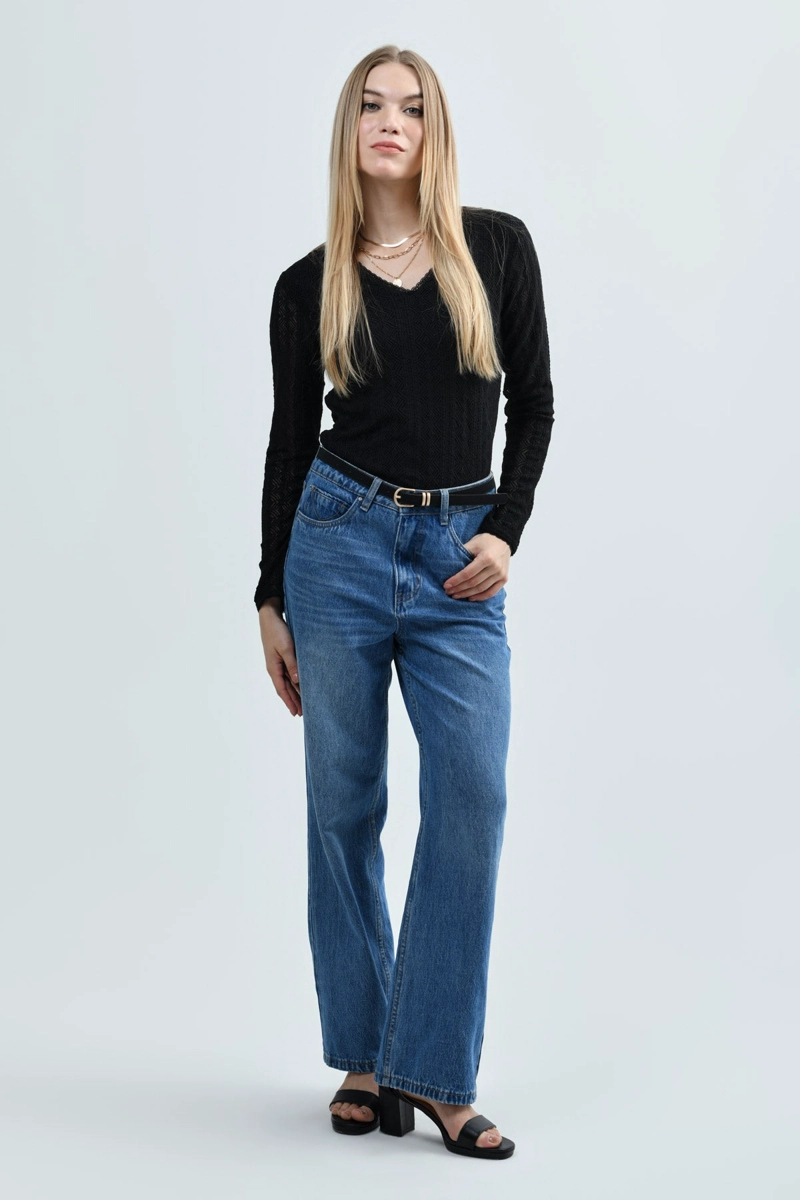 POLERA MUJER SLIM NEGRO - 4