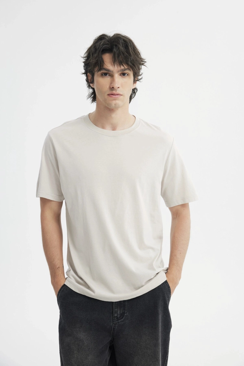 POLERA HOMBRE REGULAR BEIGE OSCURO - 1