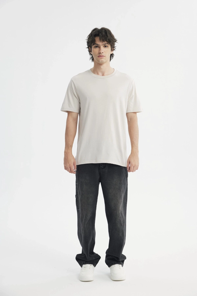 POLERA HOMBRE REGULAR BEIGE OSCURO - 4