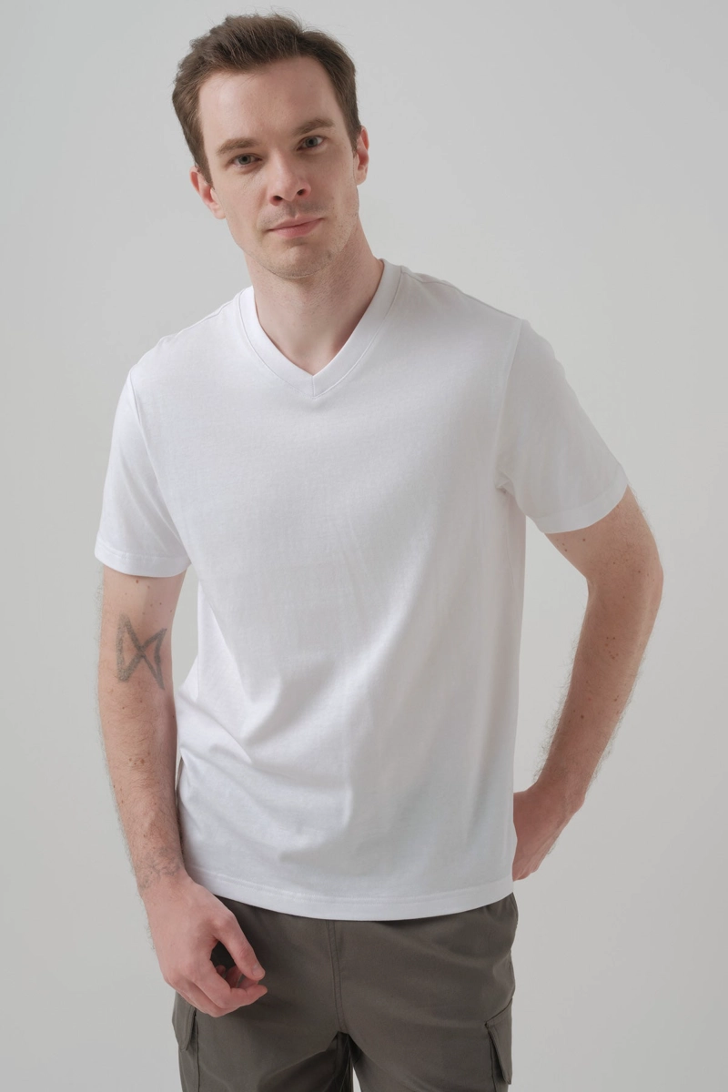 POLERA HOMBRE REGULAR BLANCO - 1