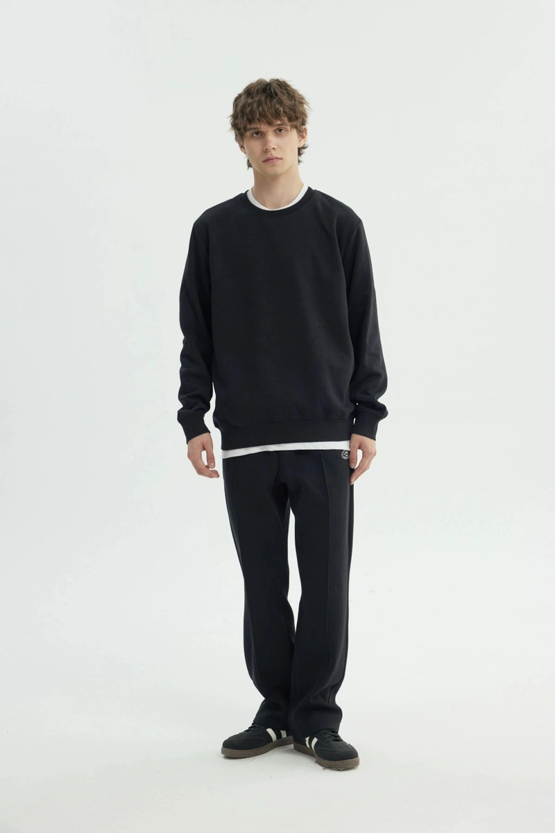 POLERON HOMBRE REGULAR NEGRO - 4