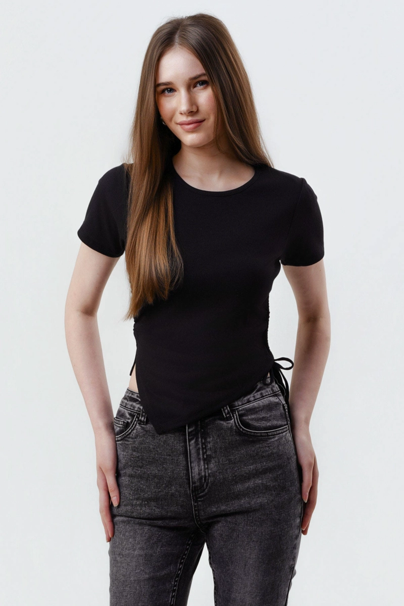 POLERA MUJER SLIM FIT NEGRO - 1