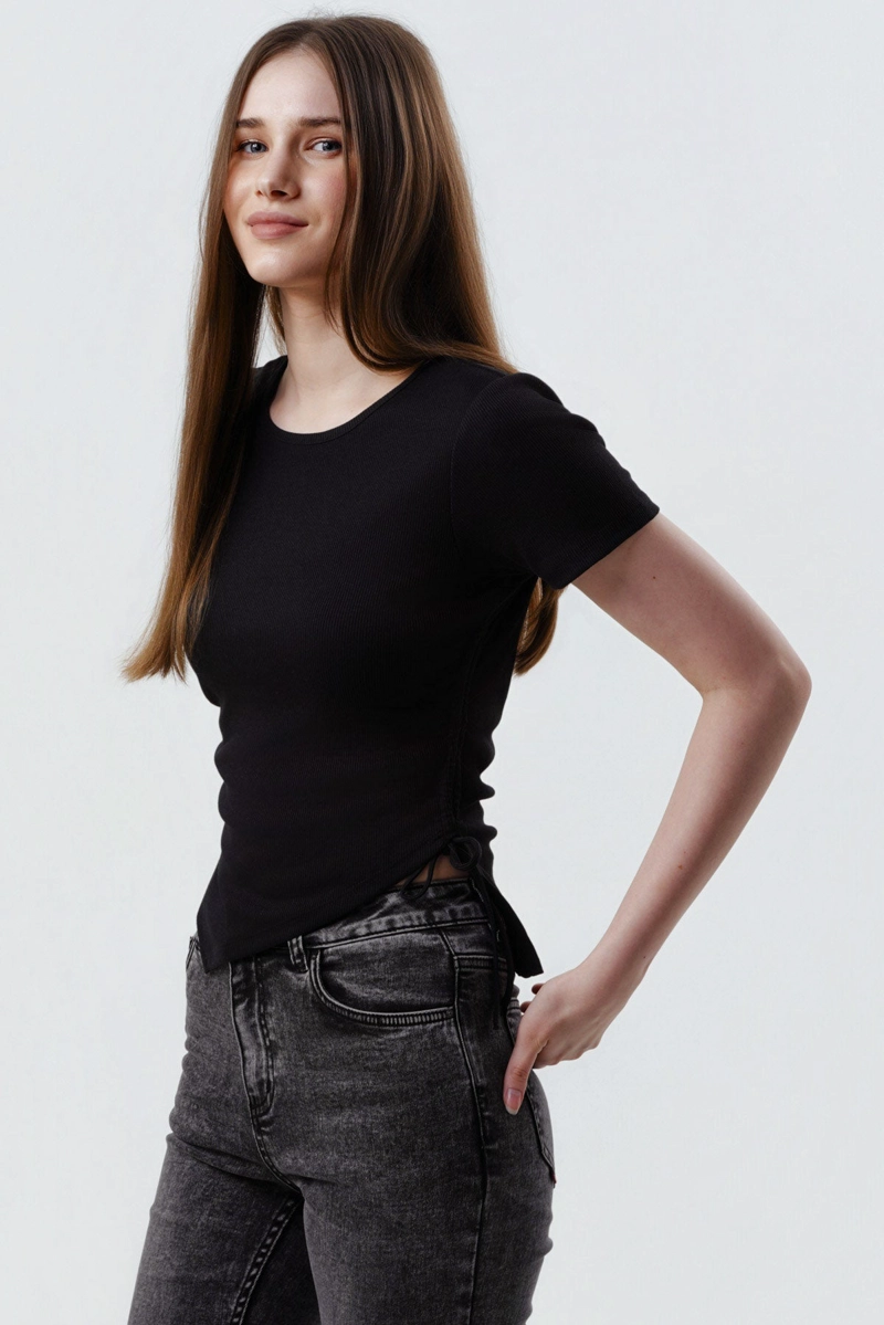 POLERA MUJER SLIM FIT NEGRO - 2