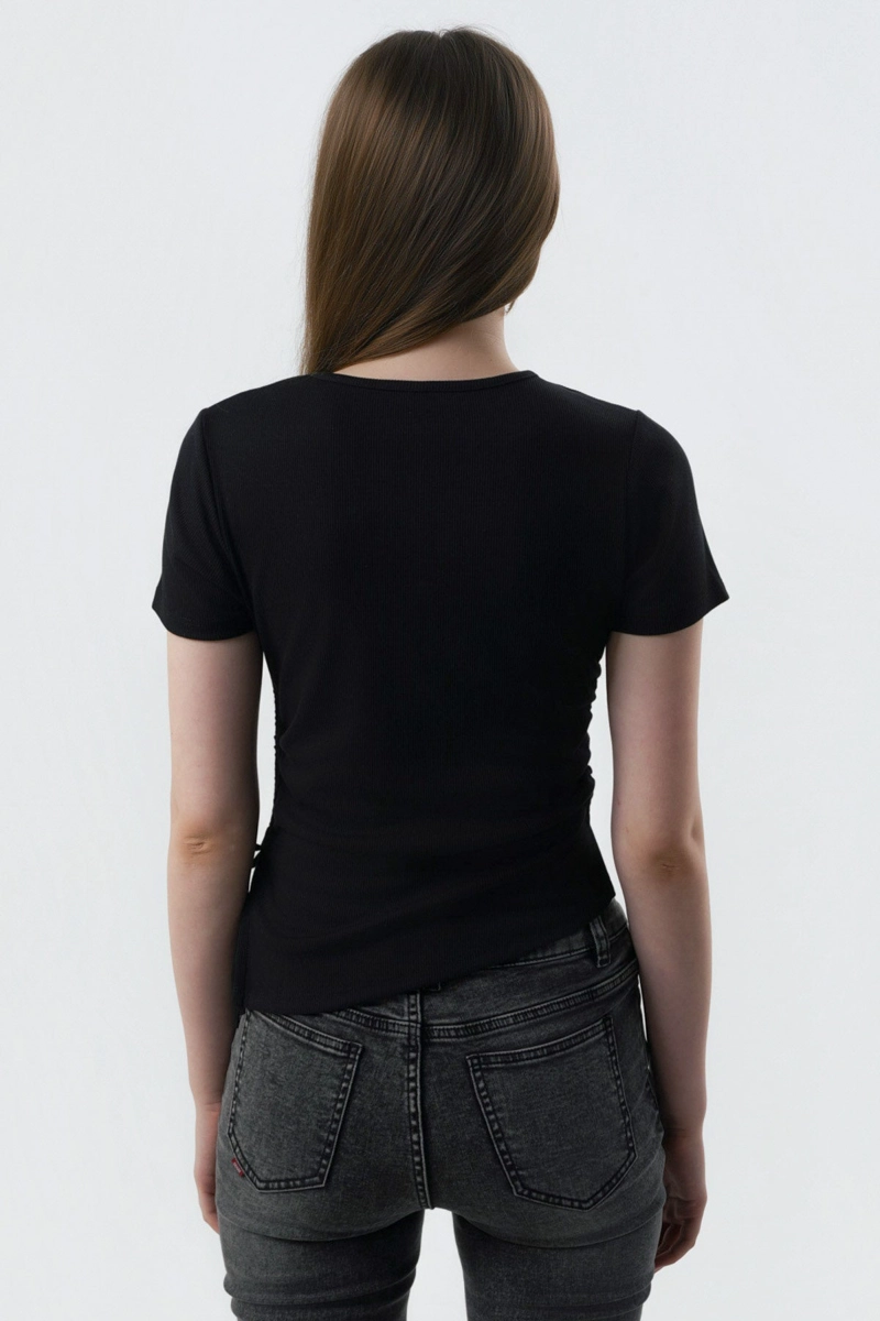 POLERA MUJER SLIM FIT NEGRO - 3