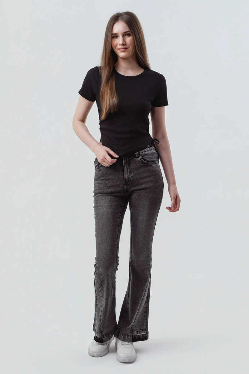 POLERA MUJER SLIM FIT NEGRO - 4
