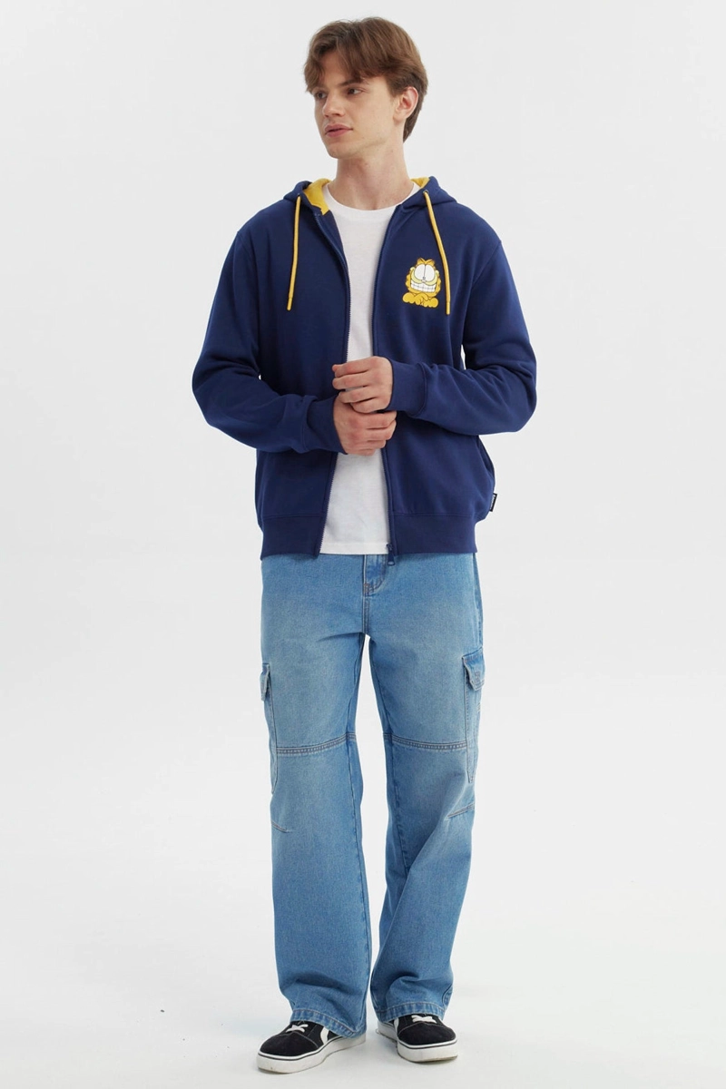POLERON HOMBRE REGULAR GARFIELD AZUL MARINO - 4