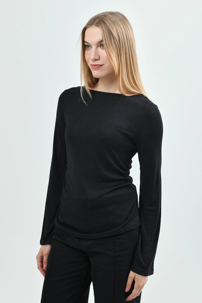 POLERA MUJER SLIM NEGRO - 2