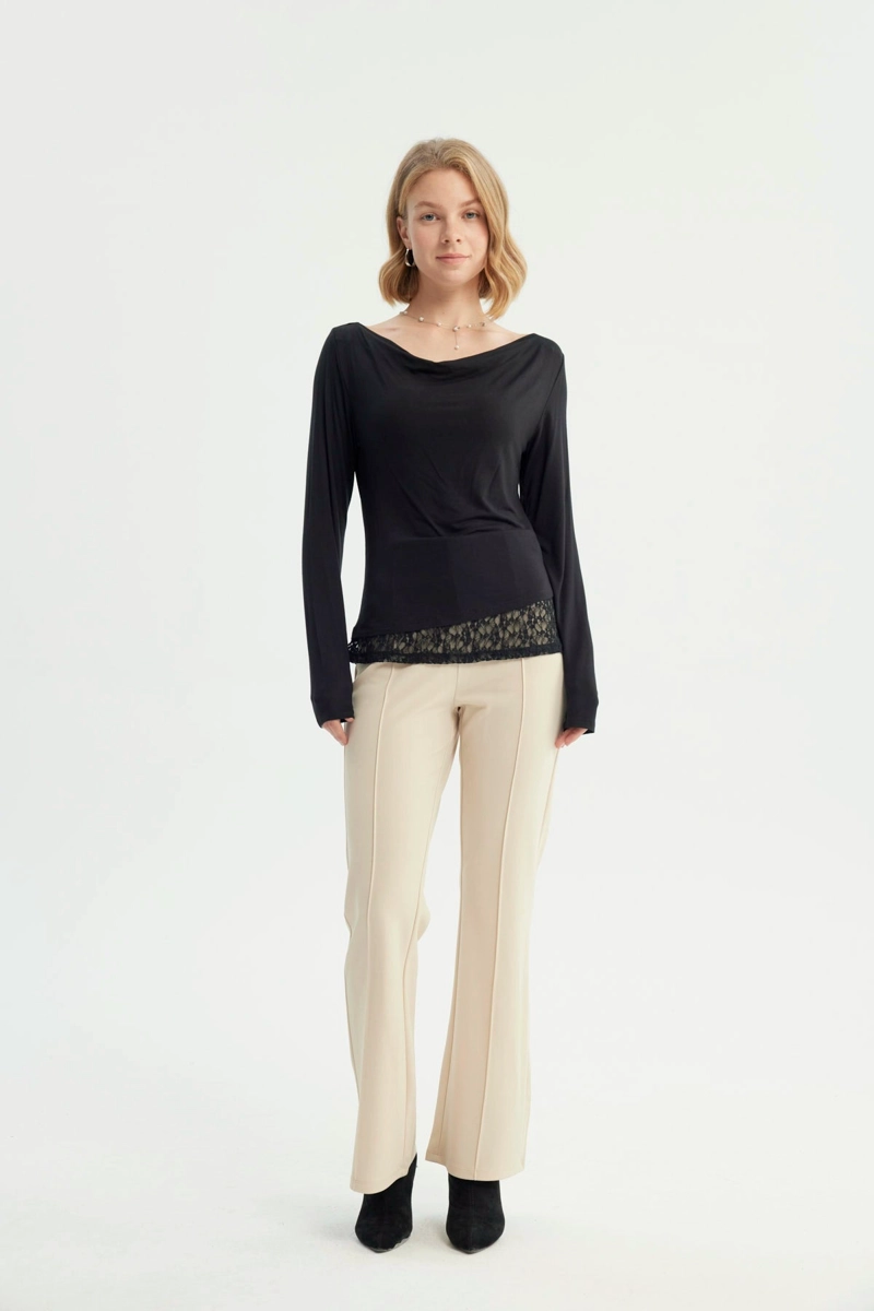 POLERA MUJER HOMBRO DESCUBIERTO NEGRO - 4