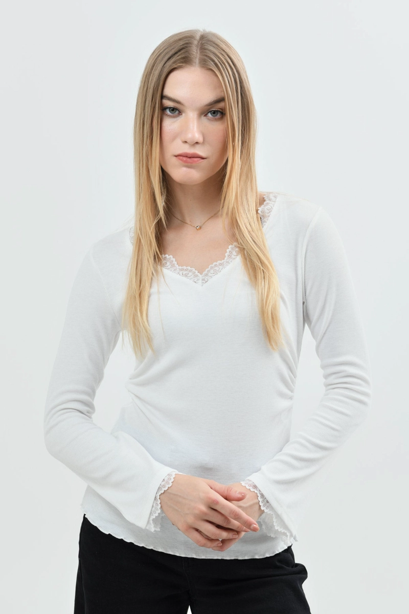 POLERA MUJER AJUSTADO CRUDO - 1