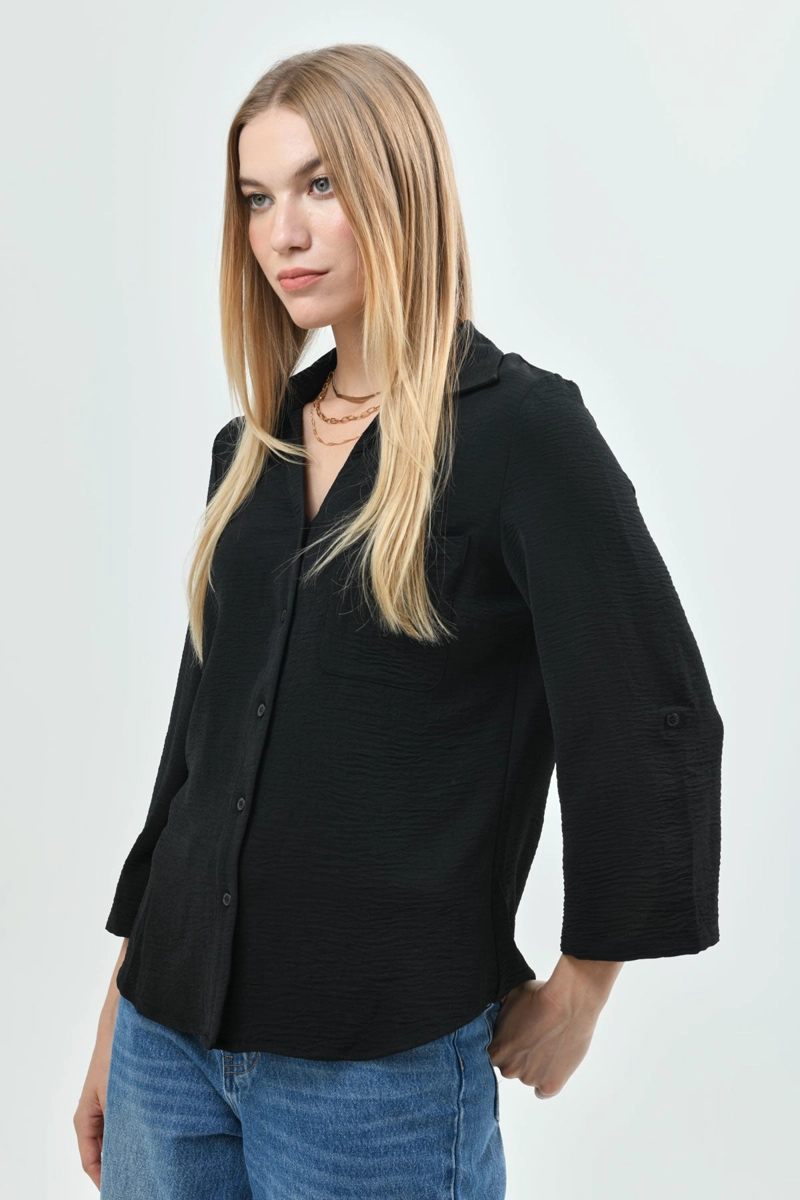 BLUSA MUJER LOOSE NEGRO - 2