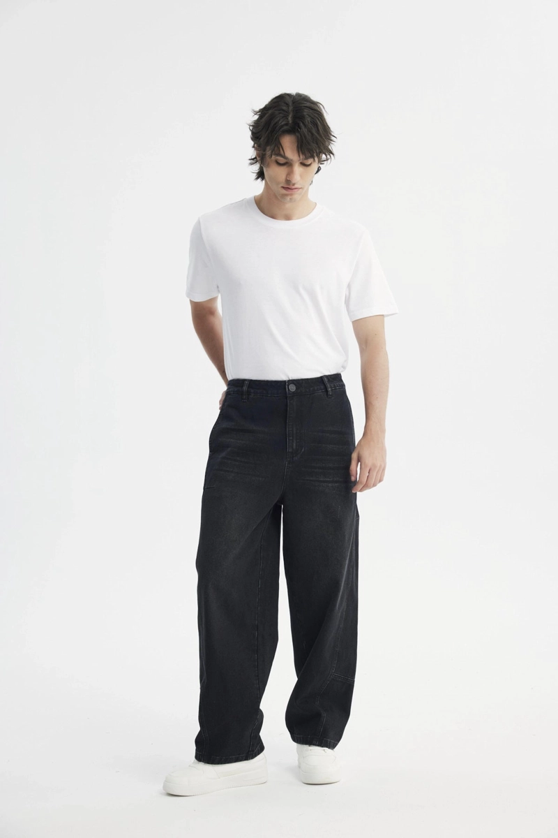 JEANS HOMBRE BAGGY NEGRO - 4