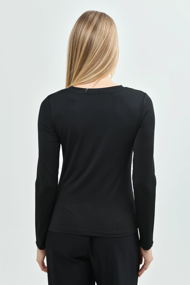 POLERA MUJER SLIM FIT NEGRO - 3